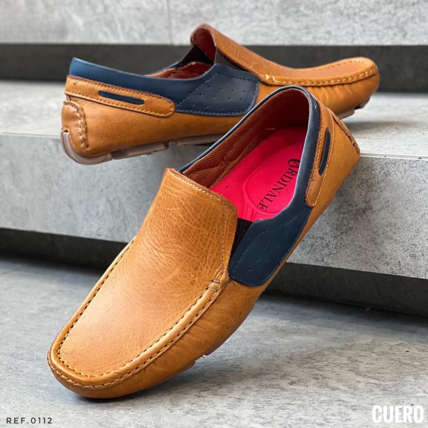 MOCASIN TEJITO EN CUERO ENCERADO