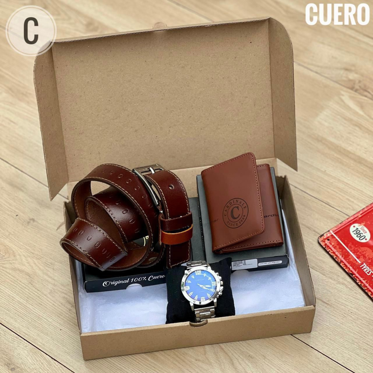 TRIO PREMIUM RELOJ+BILLETERA+CORREA