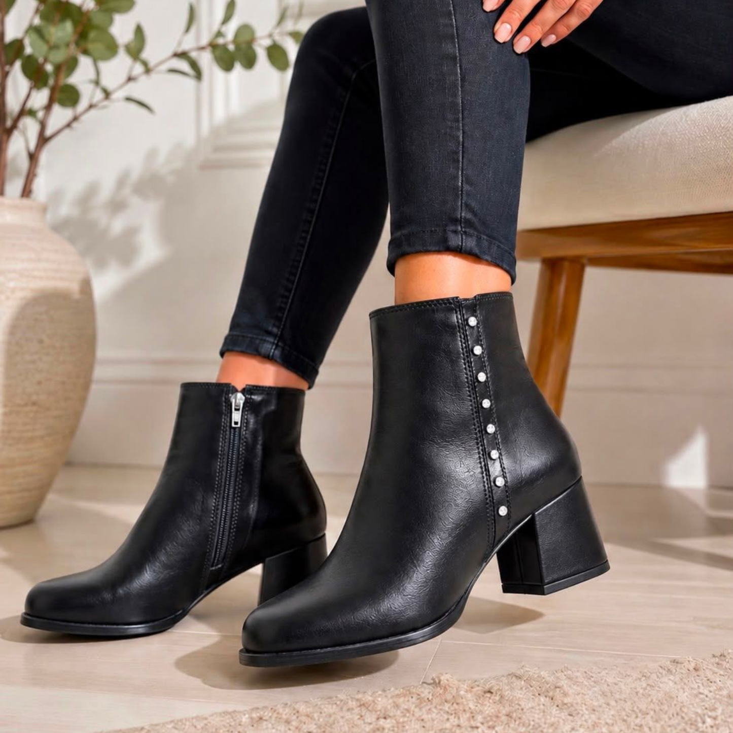 BOTIN TACON ANCHO DAMA