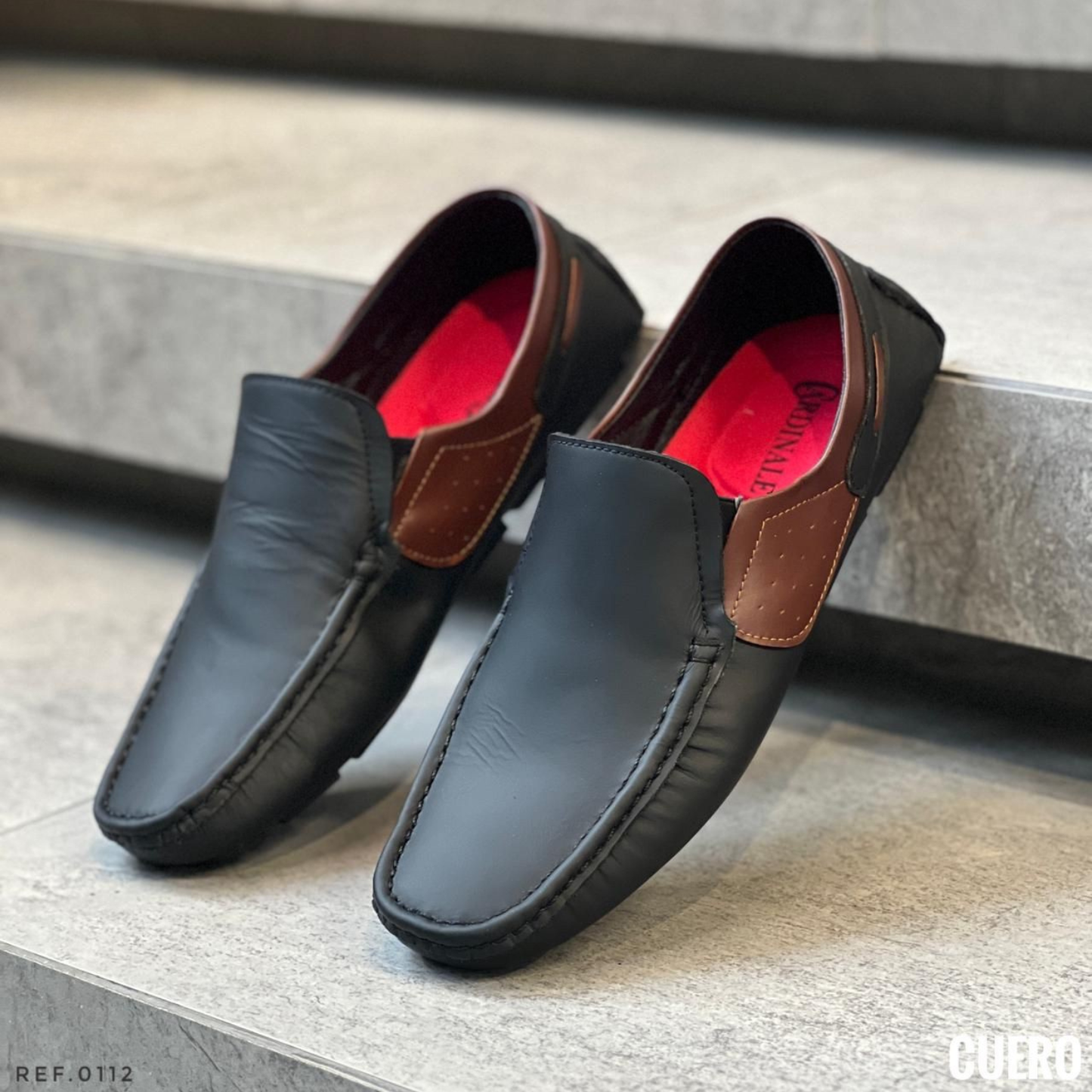 MOCASIN TEJITO EN CUERO ENCERADO