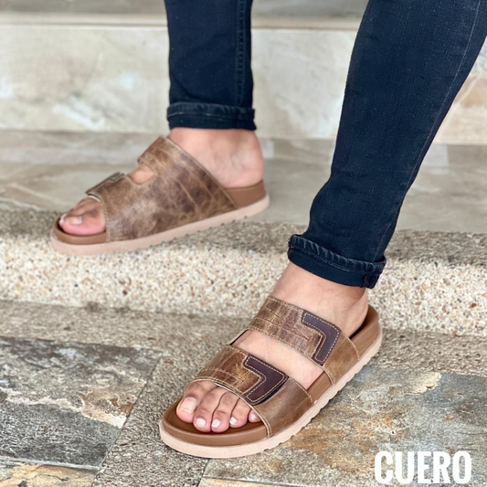 SANDALIA ROMA CUERO ENCERADO CABALLERO