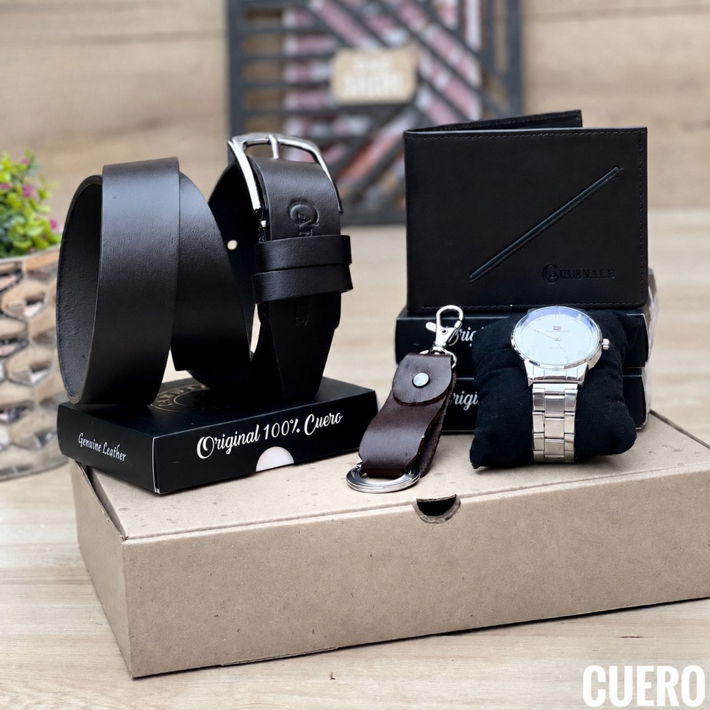TRIO PREMIUM RELOJ+BILLETERA+CORREA