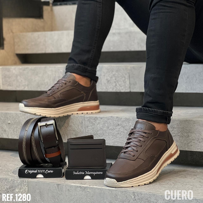TRIO SPORT CABALLERO 100% CUERO